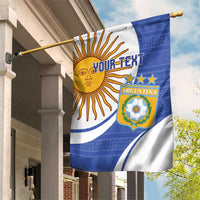 Custom Argentina Football Garden Flag Vamos La Albiceleste - Navy Blue Version - Wonder Print Shop