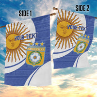 Custom Argentina Football Garden Flag Vamos La Albiceleste - Navy Blue Version - Wonder Print Shop