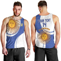 Custom Argentina Football Men Tank Top Vamos La Albiceleste - Navy Blue Version - Wonder Print Shop