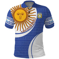 Custom Argentina Football Polo Shirt Vamos La Albiceleste - Navy Blue Version - Wonder Print Shop
