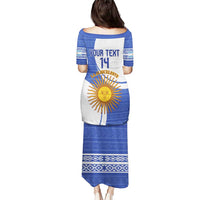 Custom Argentina Football Puletasi Vamos La Albiceleste - Navy Blue Version - Wonder Print Shop