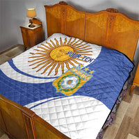 Custom Argentina Football Quilt Vamos La Albiceleste - Navy Blue Version - Wonder Print Shop
