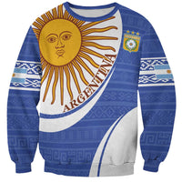 Custom Argentina Football Sweatshirt Vamos La Albiceleste - Navy Blue Version - Wonder Print Shop