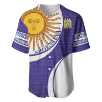 Custom Argentina Football Baseball Jersey Vamos La Albiceleste - Purple Version - Wonder Print Shop