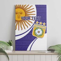 Custom Argentina Football Canvas Wall Art Vamos La Albiceleste - Purple Version - Wonder Print Shop