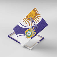 Custom Argentina Football Canvas Wall Art Vamos La Albiceleste - Purple Version - Wonder Print Shop