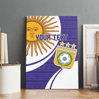 Custom Argentina Football Canvas Wall Art Vamos La Albiceleste - Purple Version - Wonder Print Shop