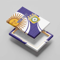 Custom Argentina Football Canvas Wall Art Vamos La Albiceleste - Purple Version - Wonder Print Shop