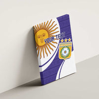 Custom Argentina Football Canvas Wall Art Vamos La Albiceleste - Purple Version - Wonder Print Shop