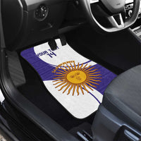 Custom Argentina Football Car Mats Vamos La Albiceleste - Purple Version - Wonder Print Shop