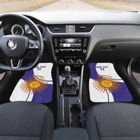 Custom Argentina Football Car Mats Vamos La Albiceleste - Purple Version - Wonder Print Shop