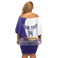 Custom Argentina Football Family Matching Off Shoulder Short Dress and Hawaiian Shirt Vamos La Albiceleste - Purple Version - Wonder Print Shop