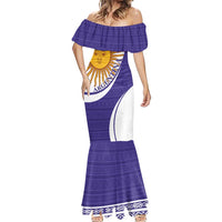 Custom Argentina Football Mermaid Dress Vamos La Albiceleste - Purple Version - Wonder Print Shop