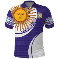 Custom Argentina Football Polo Shirt Vamos La Albiceleste - Purple Version - Wonder Print Shop