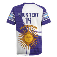 Custom Argentina Football Rugby Jersey Vamos La Albiceleste - Purple Version - Wonder Print Shop