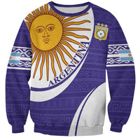 Custom Argentina Football Sweatshirt Vamos La Albiceleste - Purple Version - Wonder Print Shop
