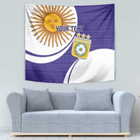 Custom Argentina Football Tapestry Vamos La Albiceleste - Purple Version - Wonder Print Shop