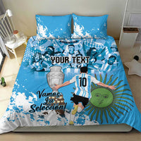 Custom Argentina Football 2024 Bedding Set Vamos La Seleccion We Are The Champions - Wonder Print Shop