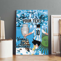 Custom Argentina Football 2024 Canvas Wall Art Vamos La Seleccion We Are The Champions - Wonder Print Shop