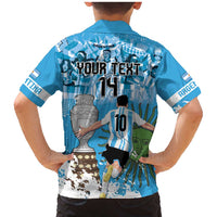 Custom Argentina Football 2024 Family Matching Mermaid Dress and Hawaiian Shirt Vamos La Seleccion We Are The Champions - Wonder Print Shop