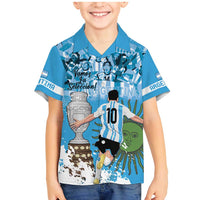 Custom Argentina Football 2024 Family Matching Mermaid Dress and Hawaiian Shirt Vamos La Seleccion We Are The Champions - Wonder Print Shop
