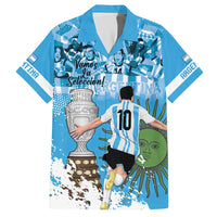 Custom Argentina Football 2024 Family Matching Short Sleeve Bodycon Dress and Hawaiian Shirt Vamos La Seleccion We Are The Champions - Wonder Print Shop