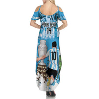 Custom Argentina Football 2024 Family Matching Summer Maxi Dress and Hawaiian Shirt Vamos La Seleccion We Are The Champions - Wonder Print Shop
