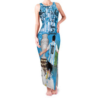 Custom Argentina Football 2024 Family Matching Tank Maxi Dress and Hawaiian Shirt Vamos La Seleccion We Are The Champions - Wonder Print Shop