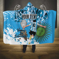 Custom Argentina Football 2024 Hooded Blanket Vamos La Seleccion We Are The Champions
