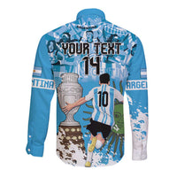 Custom Argentina Football 2024 Long Sleeve Button Shirt Vamos La Seleccion We Are The Champions - Wonder Print Shop