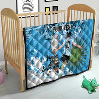 Custom Argentina Football 2024 Quilt Vamos La Seleccion We Are The Champions - Wonder Print Shop