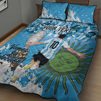 Custom Argentina Football 2024 Quilt Bed Set Vamos La Seleccion We Are The Champions - Wonder Print Shop