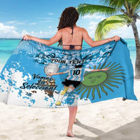 Custom Argentina Football 2024 Sarong Vamos La Seleccion We Are The Champions - Wonder Print Shop