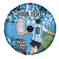 Custom Argentina Football 2024 Spare Tire Cover Vamos La Seleccion We Are The Champions - Wonder Print Shop