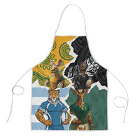 Rugby 2025 Championship Apron Southern Hemisphere Countries Mascots - Wonder Print Shop