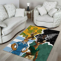 Rugby 2025 Championship Area Rug Southern Hemisphere Countries Mascots - Wonder Print Shop