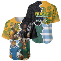 Personalised Rugby 2025 Championship Baseball Jersey Southern Hemisphere Countries Mascots - Wonder Print Shop