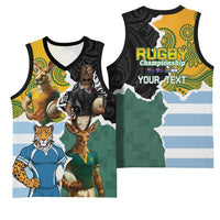 Personalised Rugby 2025 Championship Basketball Jersey Southern Hemisphere Countries Mascots - Wonder Print Shop