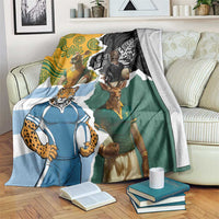 Rugby 2025 Championship Blanket Southern Hemisphere Countries Mascots - Wonder Print Shop