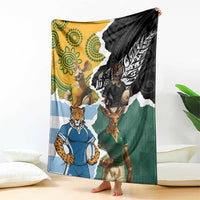 Rugby 2025 Championship Blanket Southern Hemisphere Countries Mascots - Wonder Print Shop