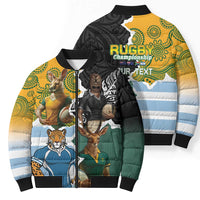 Personalised Rugby 2025 Championship Bomber Puffer Jacket Southern Hemisphere Countries Mascots - Wonder Print Shop