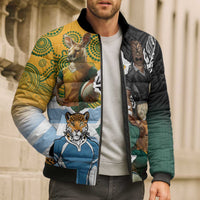 Personalised Rugby 2025 Championship Bomber Puffer Jacket Southern Hemisphere Countries Mascots - Wonder Print Shop