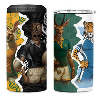 Rugby 2025 Championship 4 in 1 Can Cooler Tumbler Southern Hemisphere Countries Mascots - Wonder Print Shop