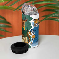 Rugby 2025 Championship 4 in 1 Can Cooler Tumbler Southern Hemisphere Countries Mascots - Wonder Print Shop