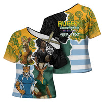 Personalised Rugby 2025 Championship Cross Shoulder Shirt Southern Hemisphere Countries Mascots - Wonder Print Shop