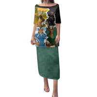 Personalised Rugby 2025 Championship Family Matching Puletasi and Hawaiian Shirt Southern Hemisphere Countries Mascots - Wonder Print Shop