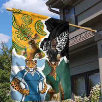 Rugby 2025 Championship Garden Flag Southern Hemisphere Countries Mascots - Wonder Print Shop