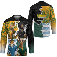 Personalised Rugby 2025 Championship Hockey Jersey Southern Hemisphere Countries Mascots - Wonder Print Shop