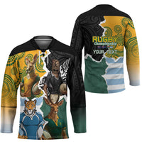 Personalised Rugby 2025 Championship Hockey Jersey Southern Hemisphere Countries Mascots - Wonder Print Shop