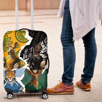 Rugby 2025 Championship Luggage Cover Southern Hemisphere Countries Mascots - Wonder Print Shop